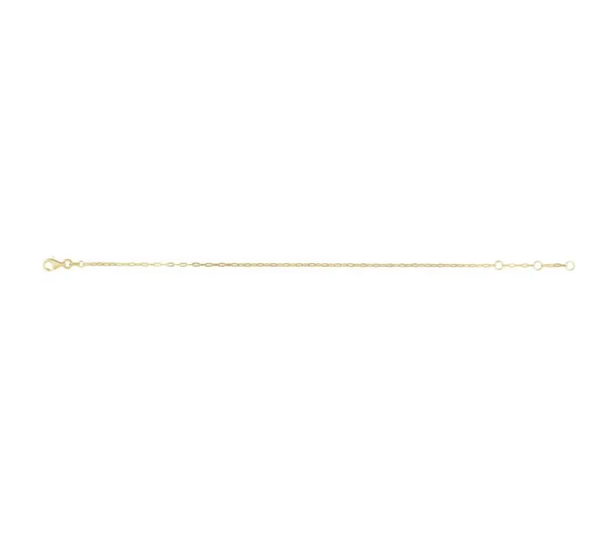 . 14k Yellow Gold 1.25mm Paperclip-Style Cable Chain