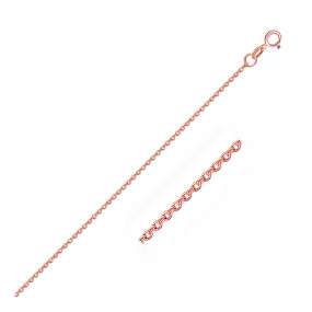 14k Rose Gold Diamond Cut Cable Link Chain 1.1mm-rx54877-17