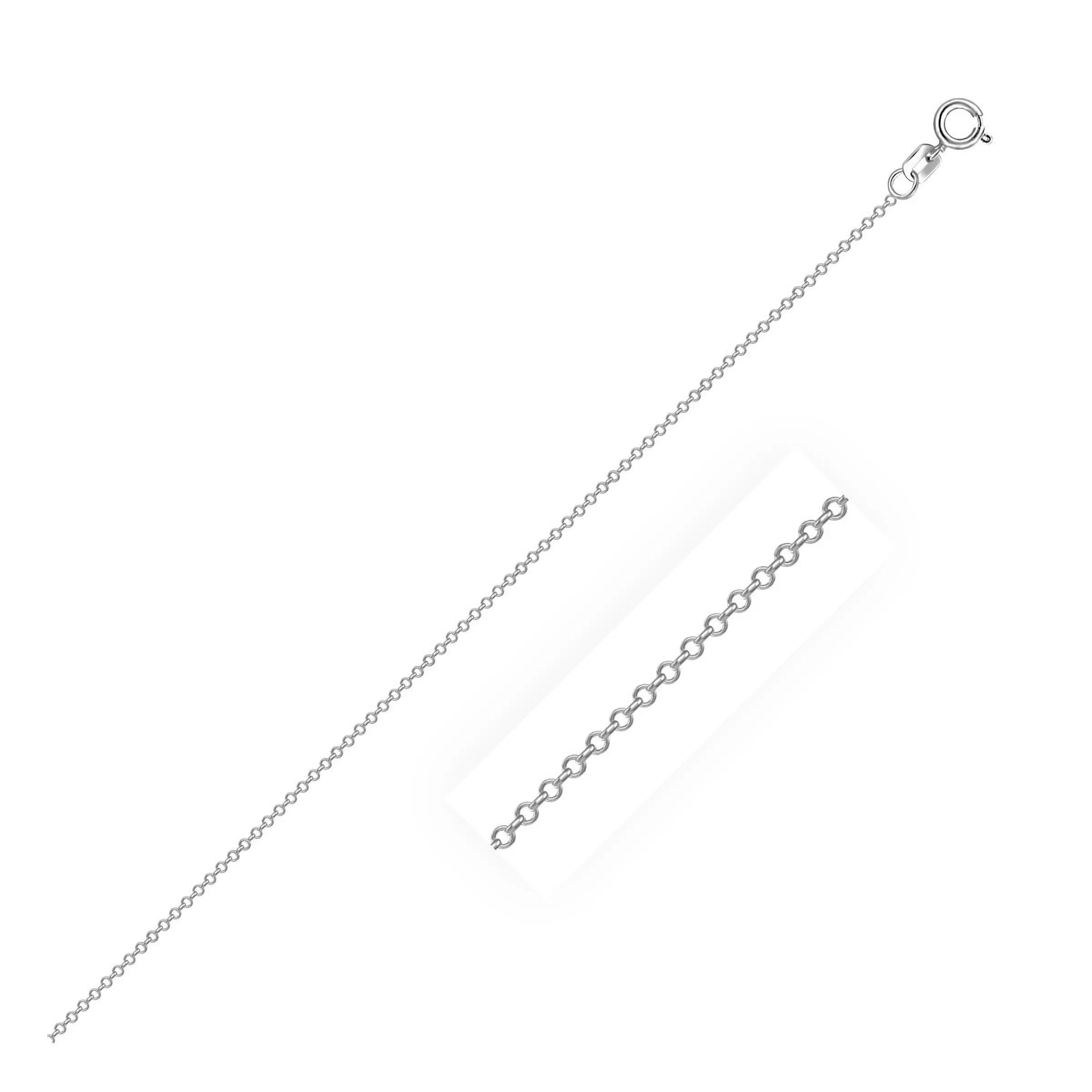 14k White Gold Cable Link Chain 0.5mm-rx49956-16