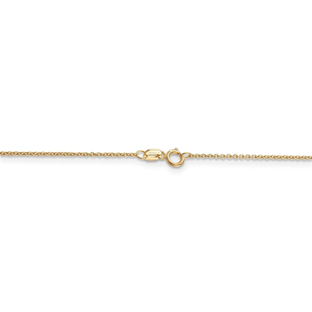 14k Yellow Gold #1 Bowling with Ball and Pins Necklace