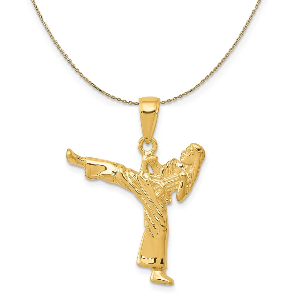 14k Yellow Gold Female Karate Necklace