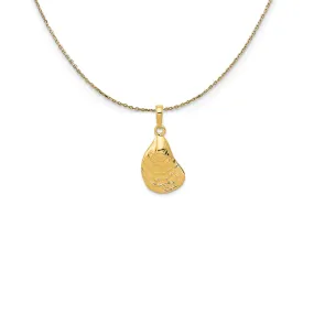 14k Yellow Gold Oyster Shell Necklace