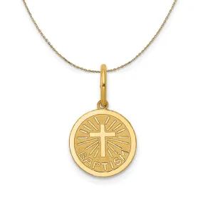 14k Yellow Gold Small Baptism Necklace