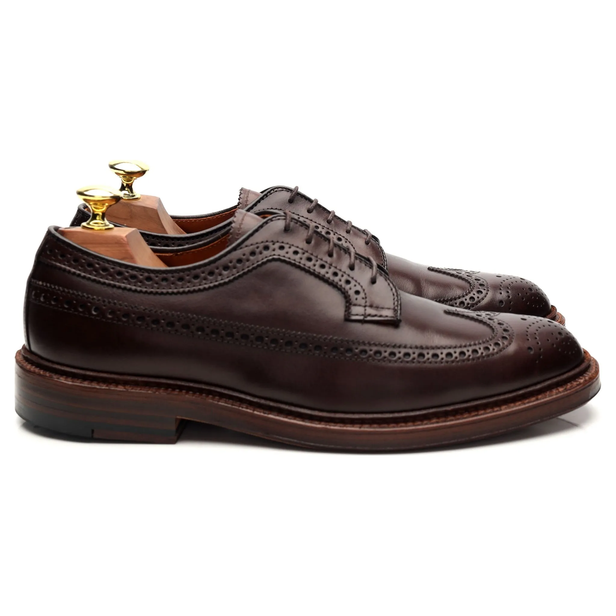 '976' Dark Brown Leather Derby Brogues UK 7 US 7.5 E