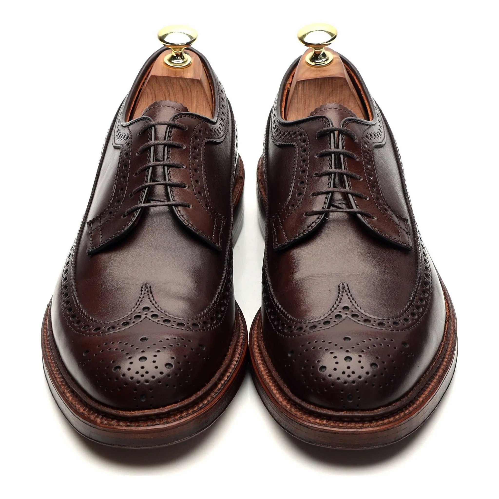 '976' Dark Brown Leather Derby Brogues UK 7 US 7.5 E