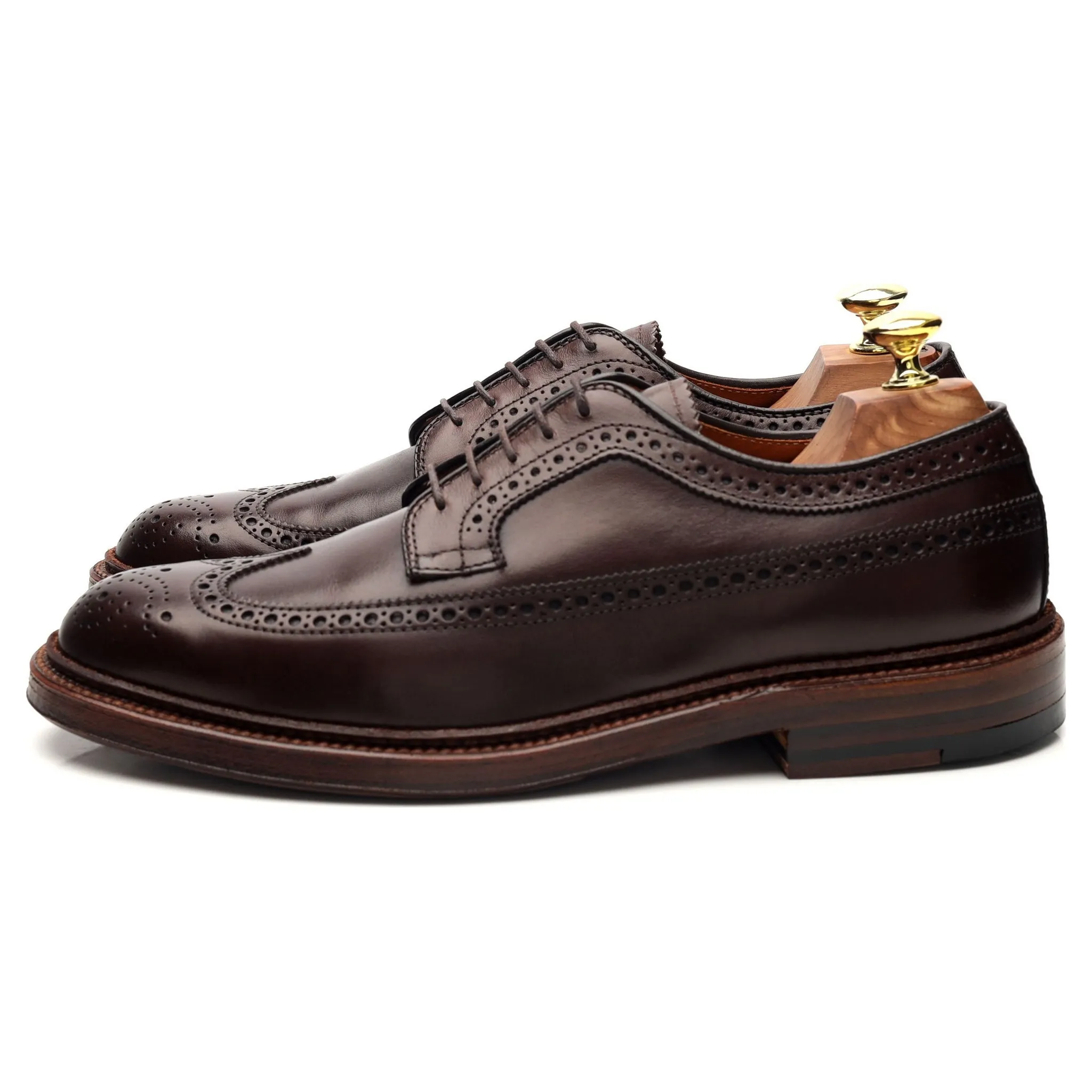 '976' Dark Brown Leather Derby Brogues UK 7 US 7.5 E