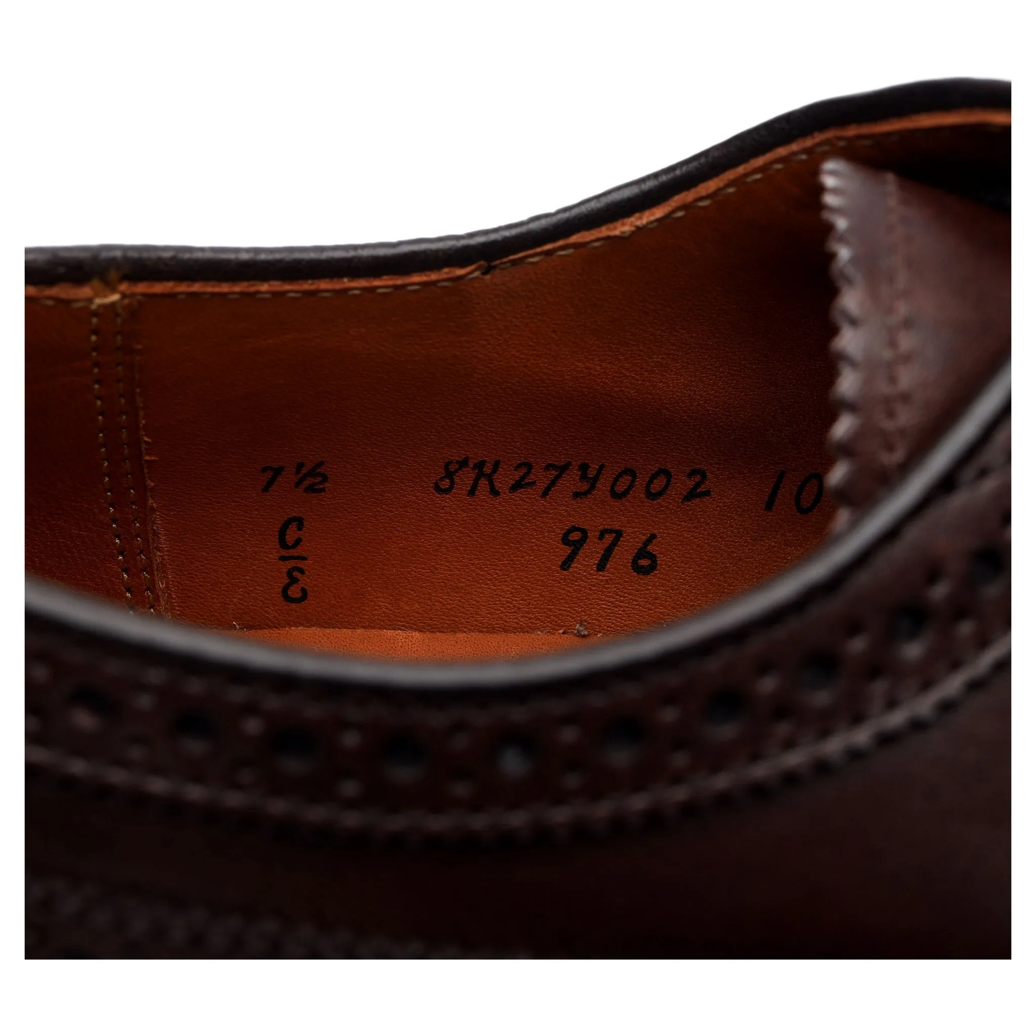 '976' Dark Brown Leather Derby Brogues UK 7 US 7.5 E