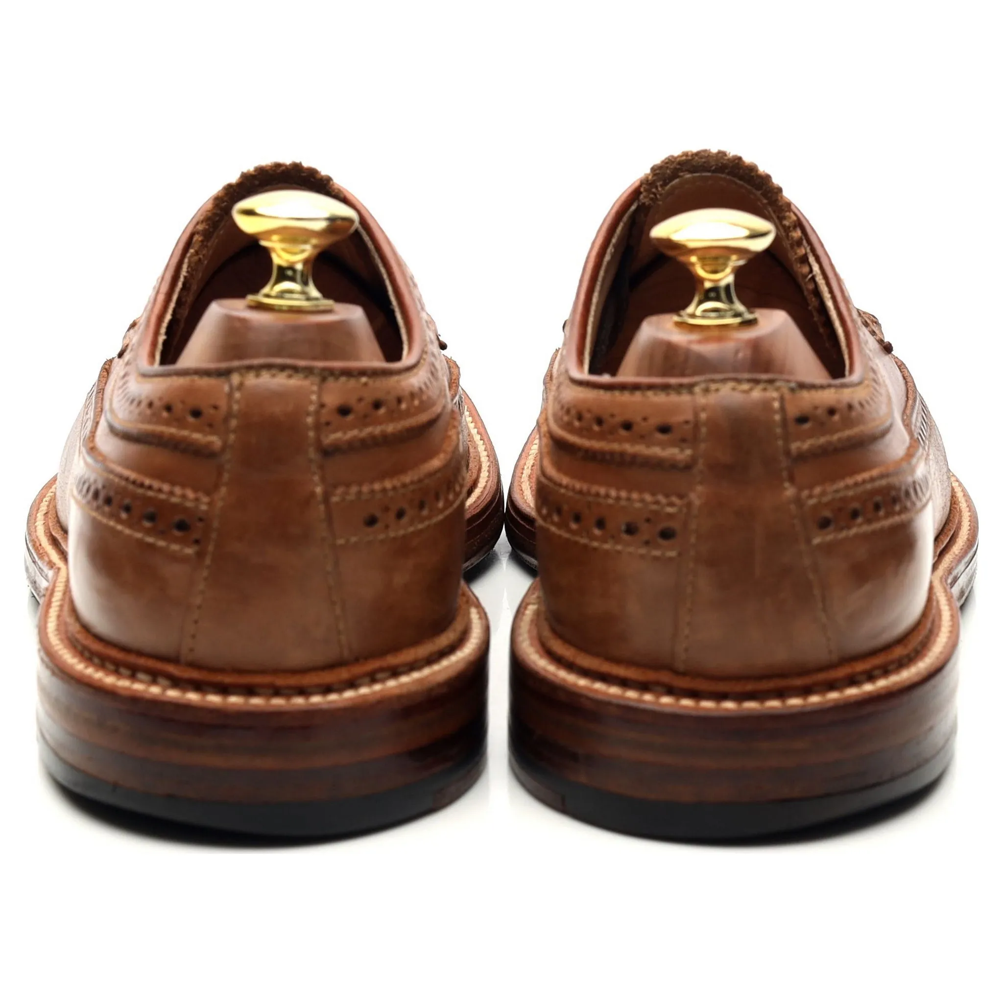 '97870' Brown Leather Derby Brogues UK 8 US 8.5 D