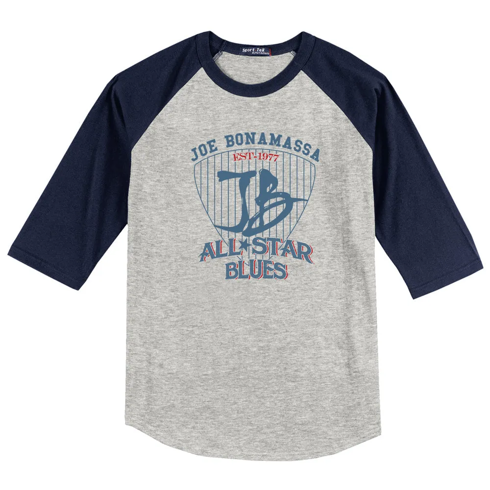 Allstar Blues Colorblock Raglan 3/4 Sleeve T-Shirt  (Men)