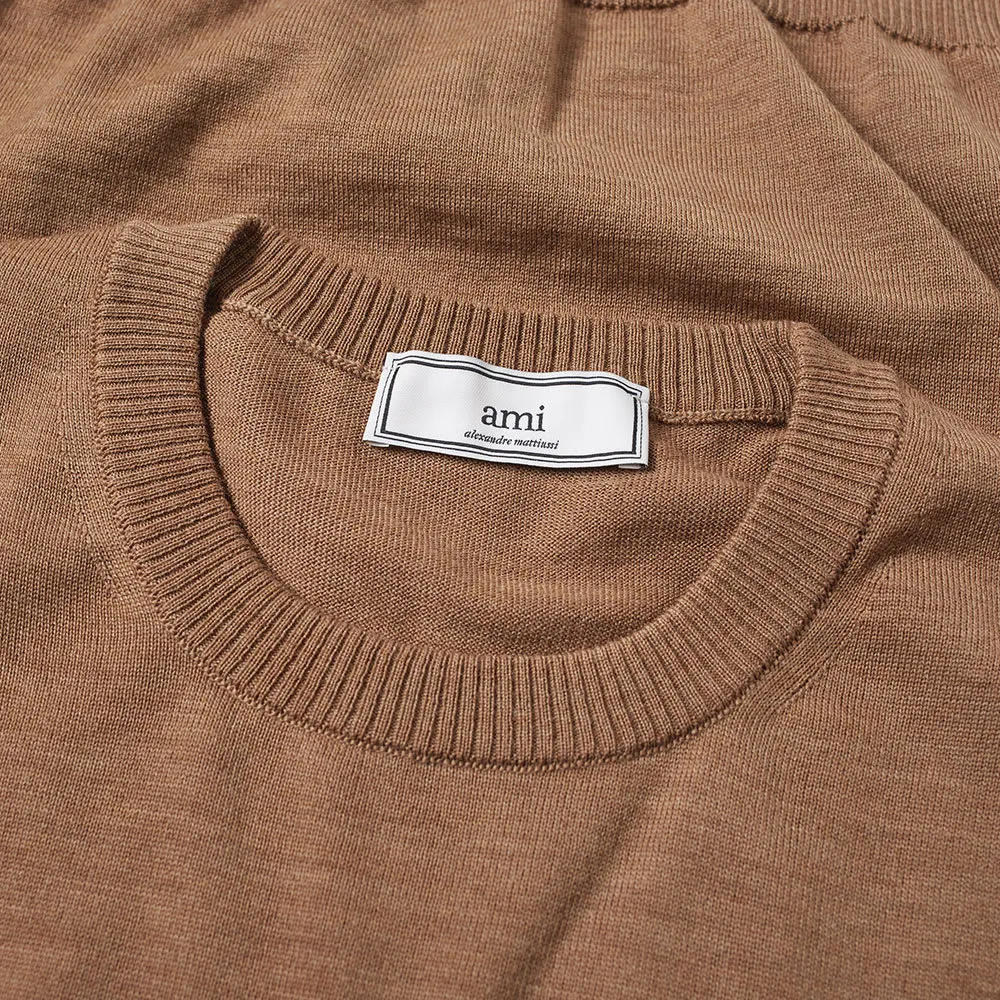 AMI Merino Crew KnitCamel