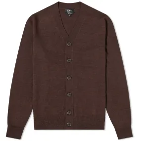 A.P.C. Samuel Merino CardiganBrown Melange