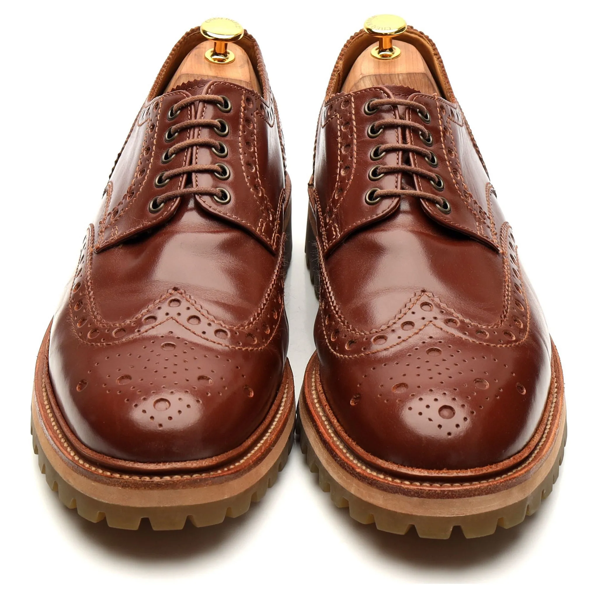 'Archie' Brown Leather Derby Brogue UK 12 G