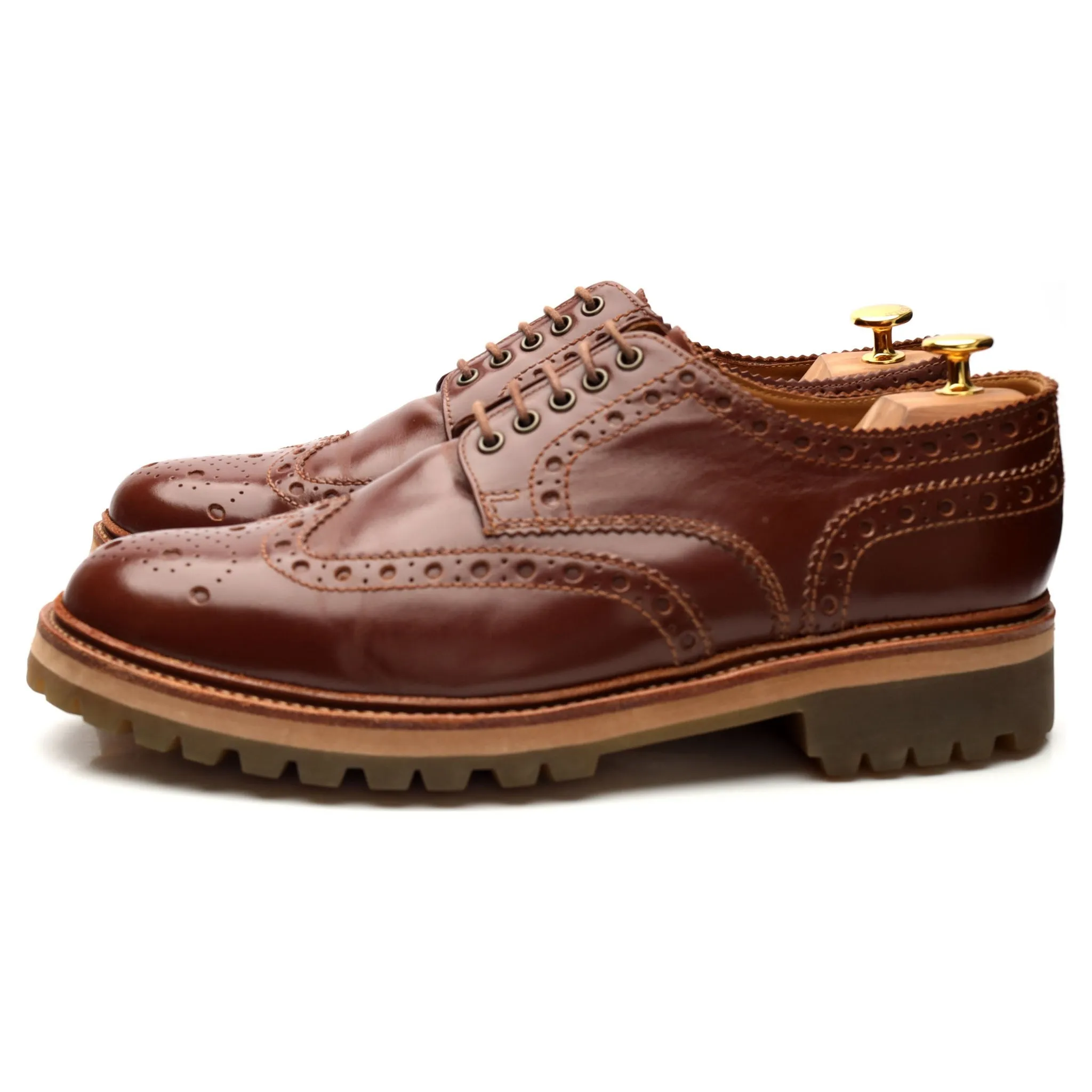 'Archie' Brown Leather Derby Brogue UK 12 G