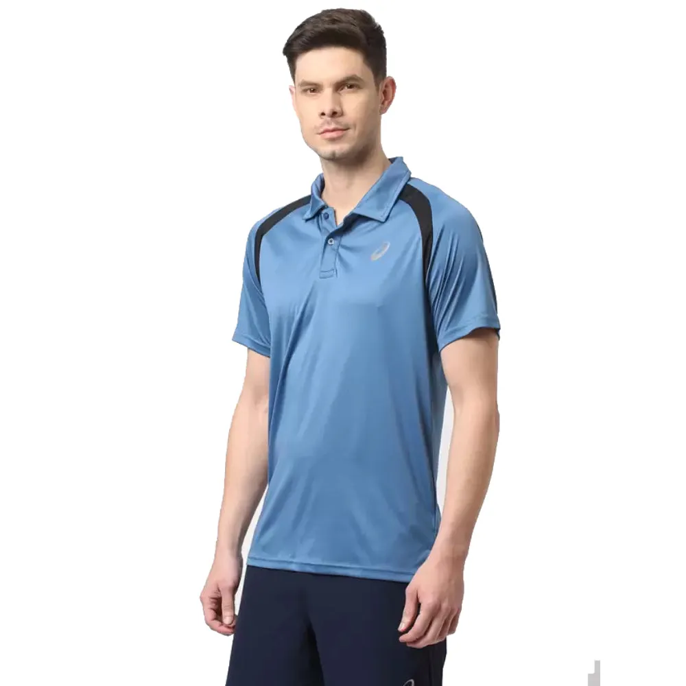 ASICS Men's Raglan Polo Top (Azure)