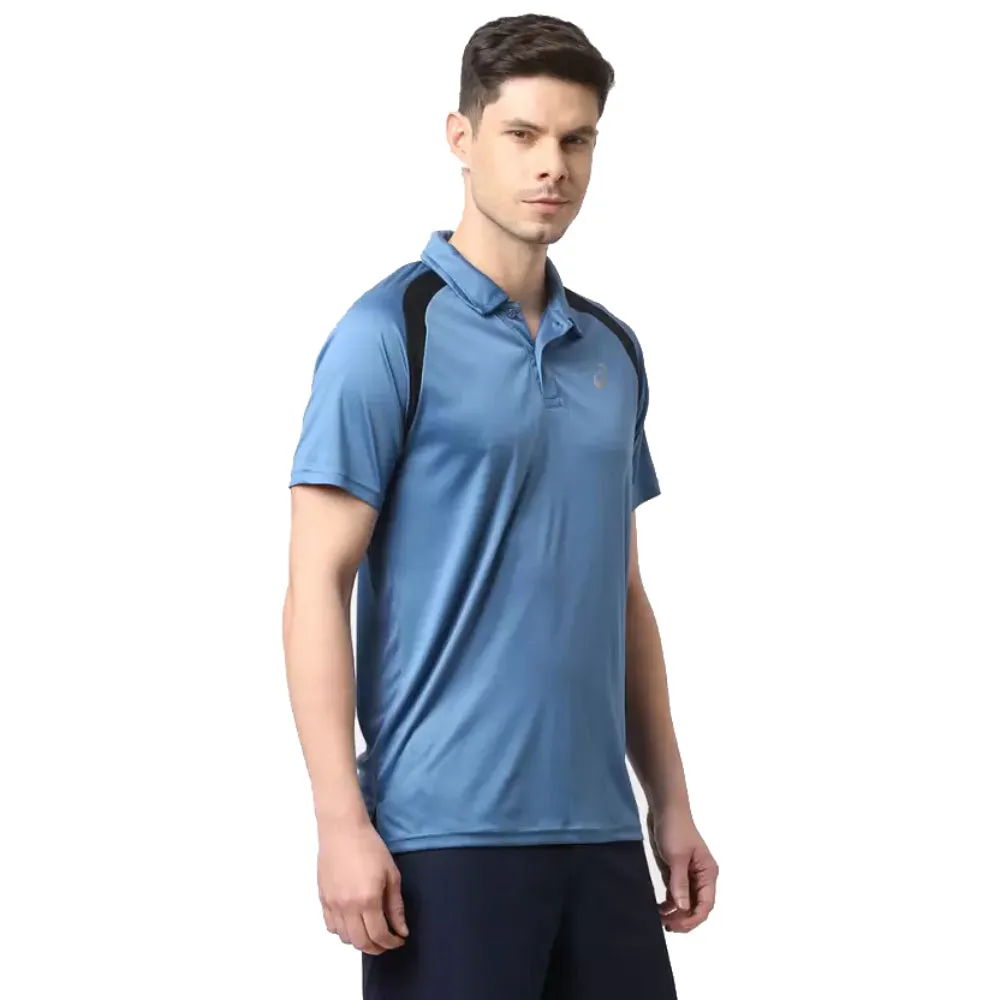 ASICS Men's Raglan Polo Top (Azure)