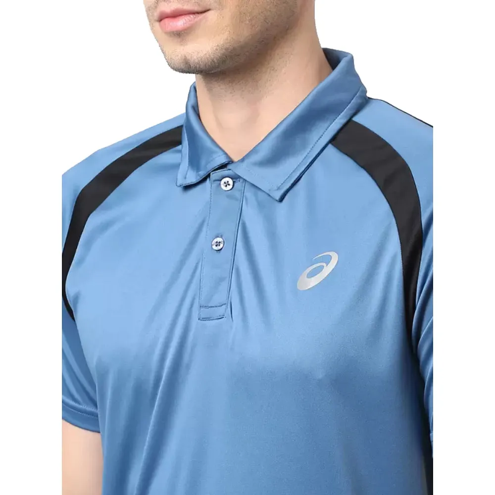 ASICS Men's Raglan Polo Top (Azure)