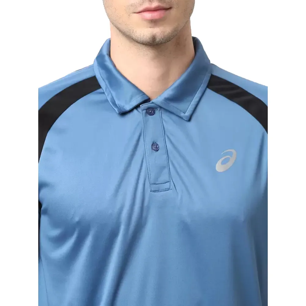 ASICS Men's Raglan Polo Top (Azure)