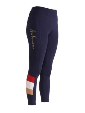 Aubrion Team Shield Riding Tights Navy