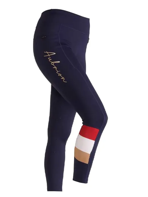 Aubrion Team Shield Riding Tights Navy