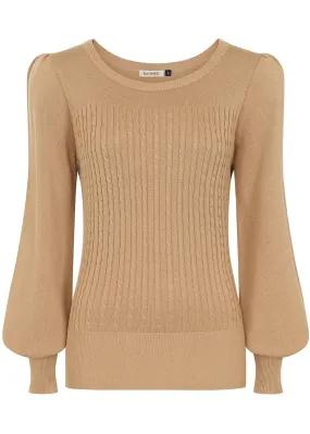 Banned Una Cable 40's Jumper Biscuit Beige