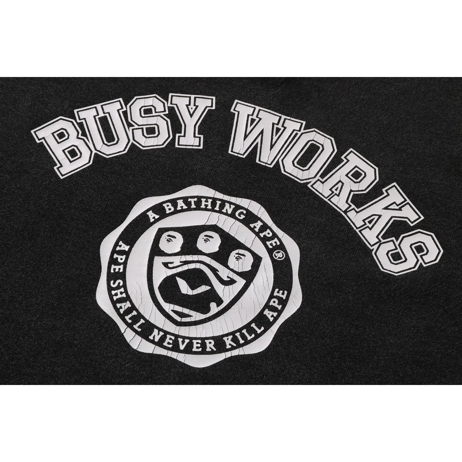 BAPE BUSY WORKS CREWNECK MENS