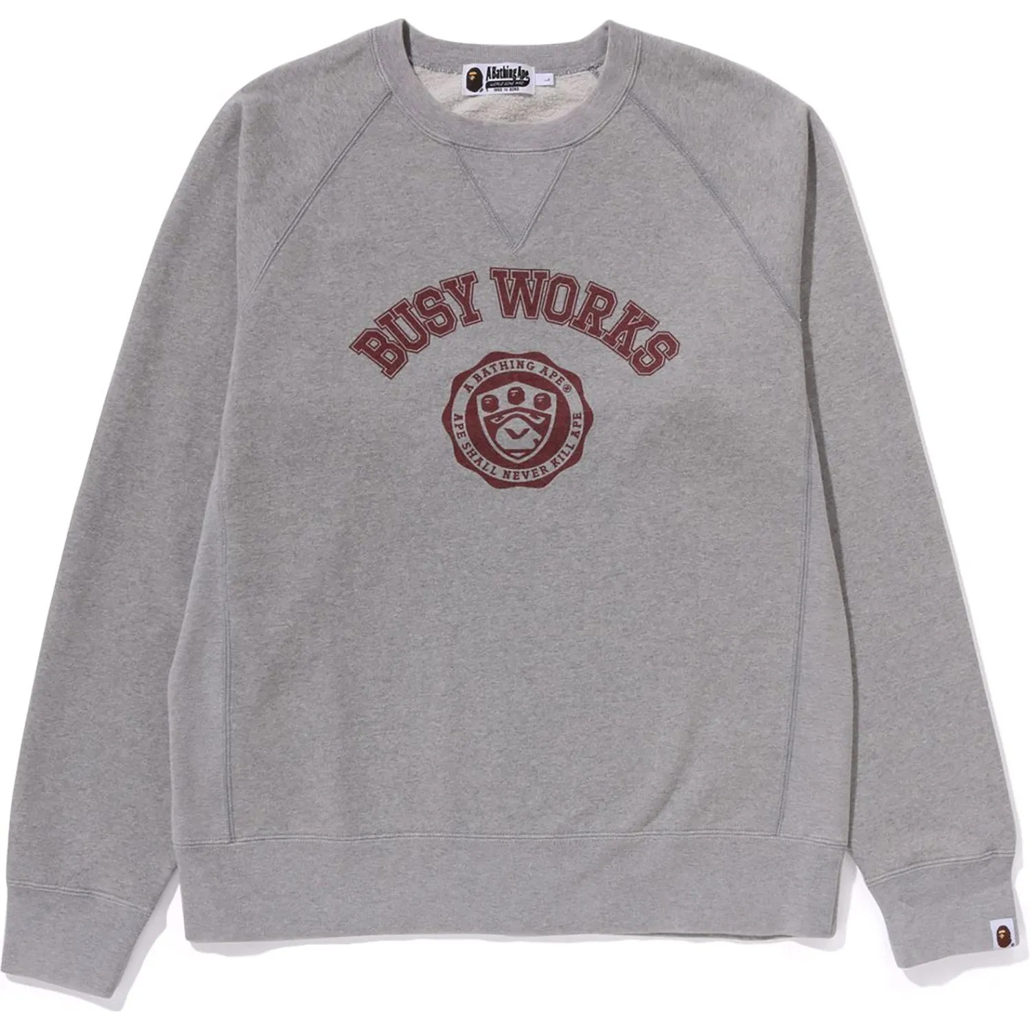 BAPE BUSY WORKS CREWNECK MENS