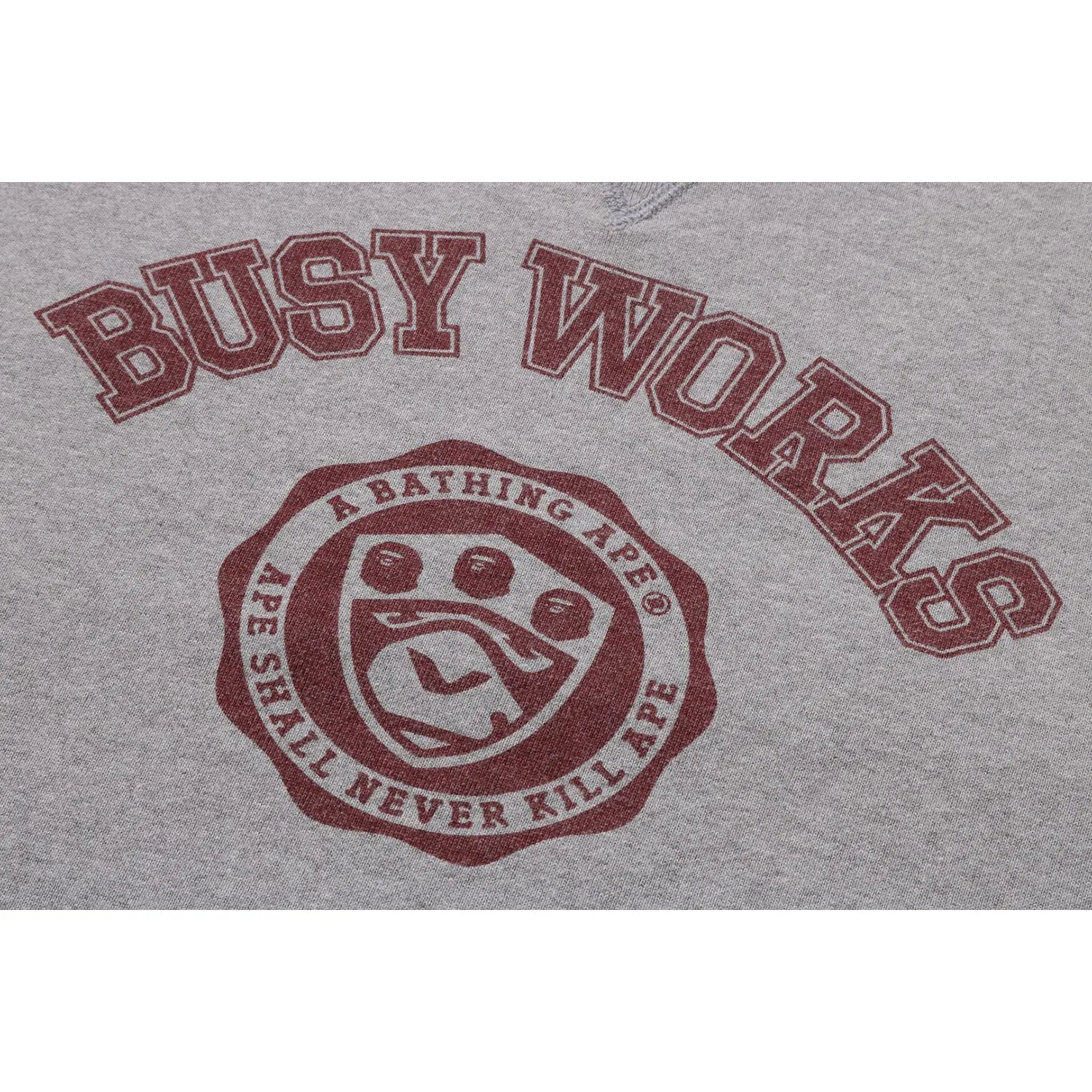 BAPE BUSY WORKS CREWNECK MENS