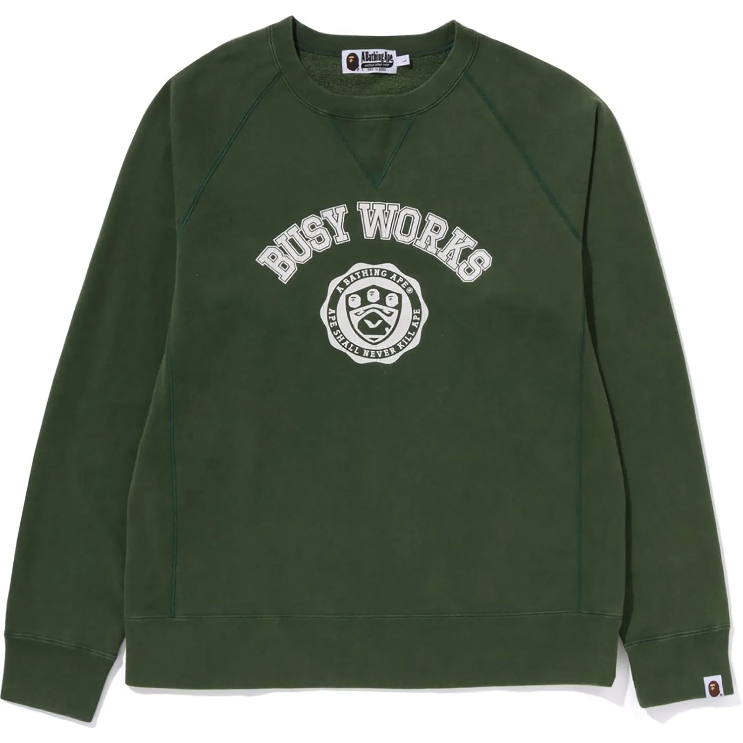 BAPE BUSY WORKS CREWNECK MENS