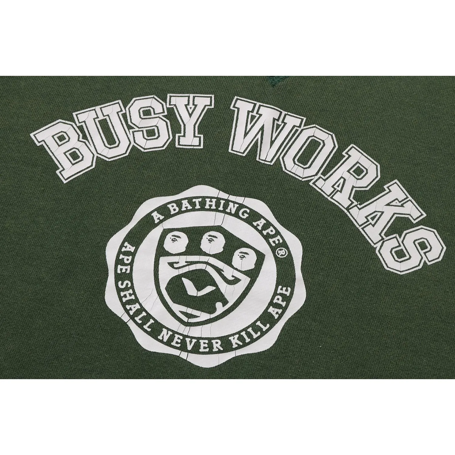 BAPE BUSY WORKS CREWNECK MENS