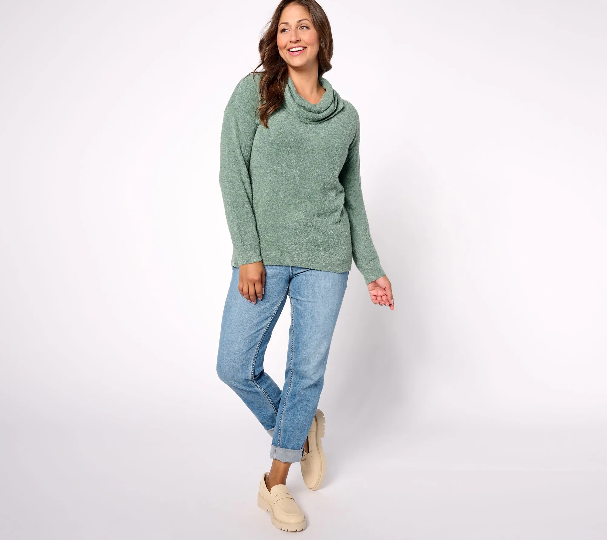 Barefoot Dreams CozyChic Lite Cowlneck Pullover