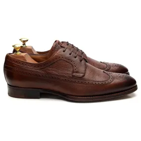 Brown Grain Leather Derby Brogues UK 7.5