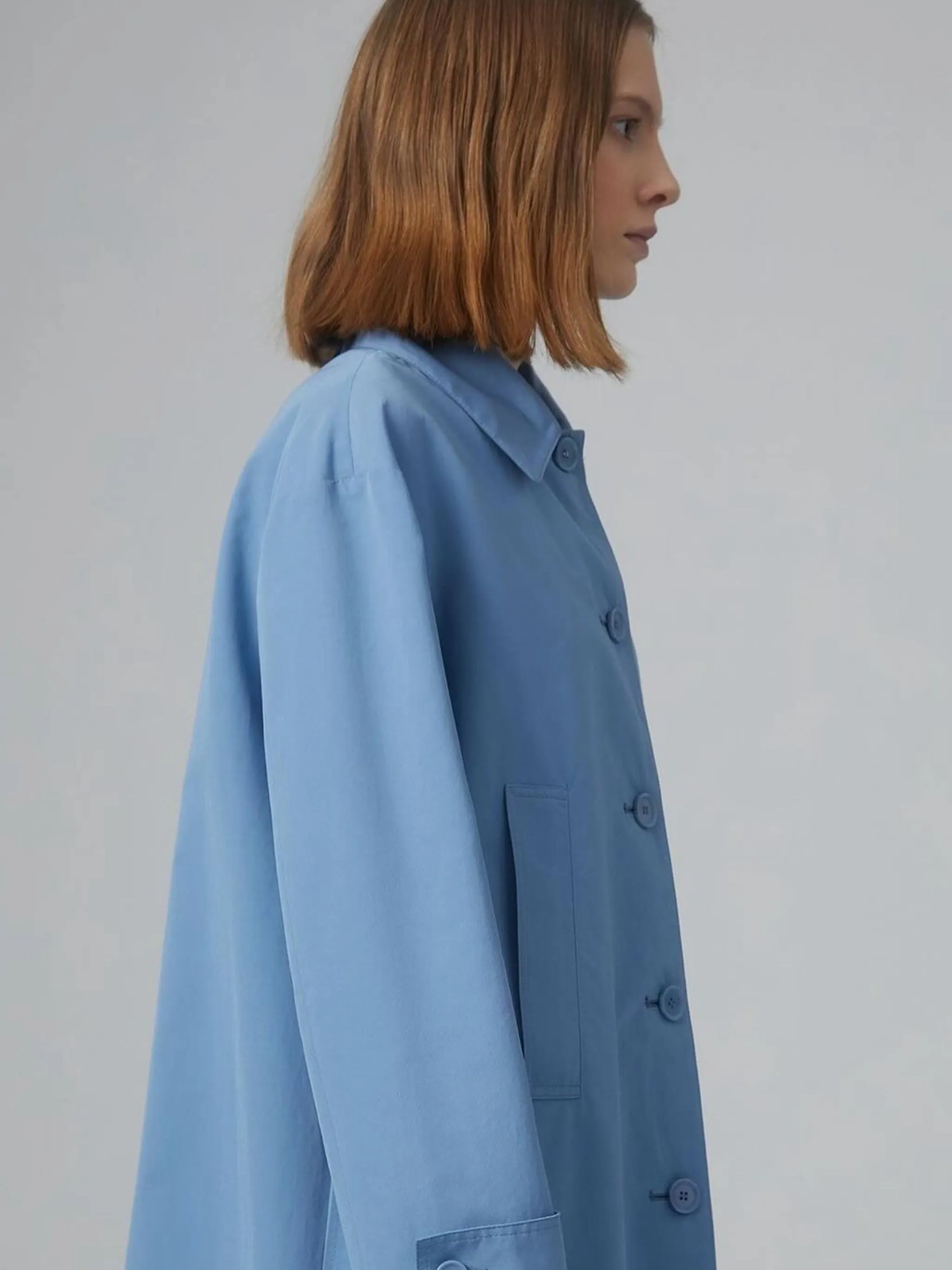 Canvas overcoat, blue