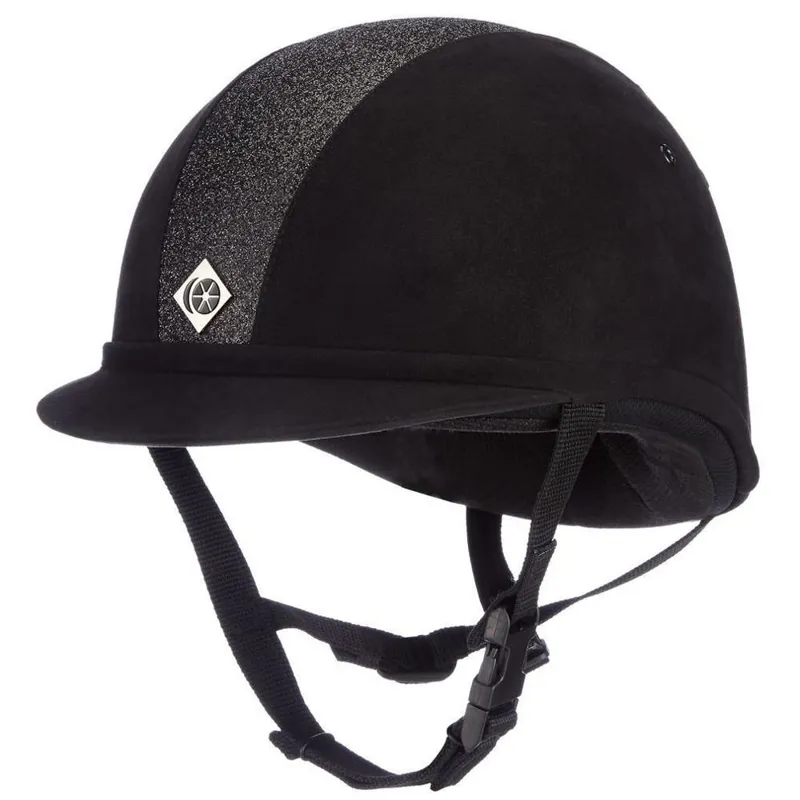 Charles Owen YR8 Sparkly Riding Hat - Black/Black