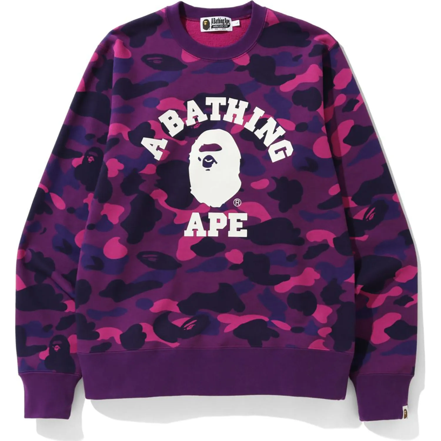 COLOR CAMO COLLEGE CREWNECK MENS