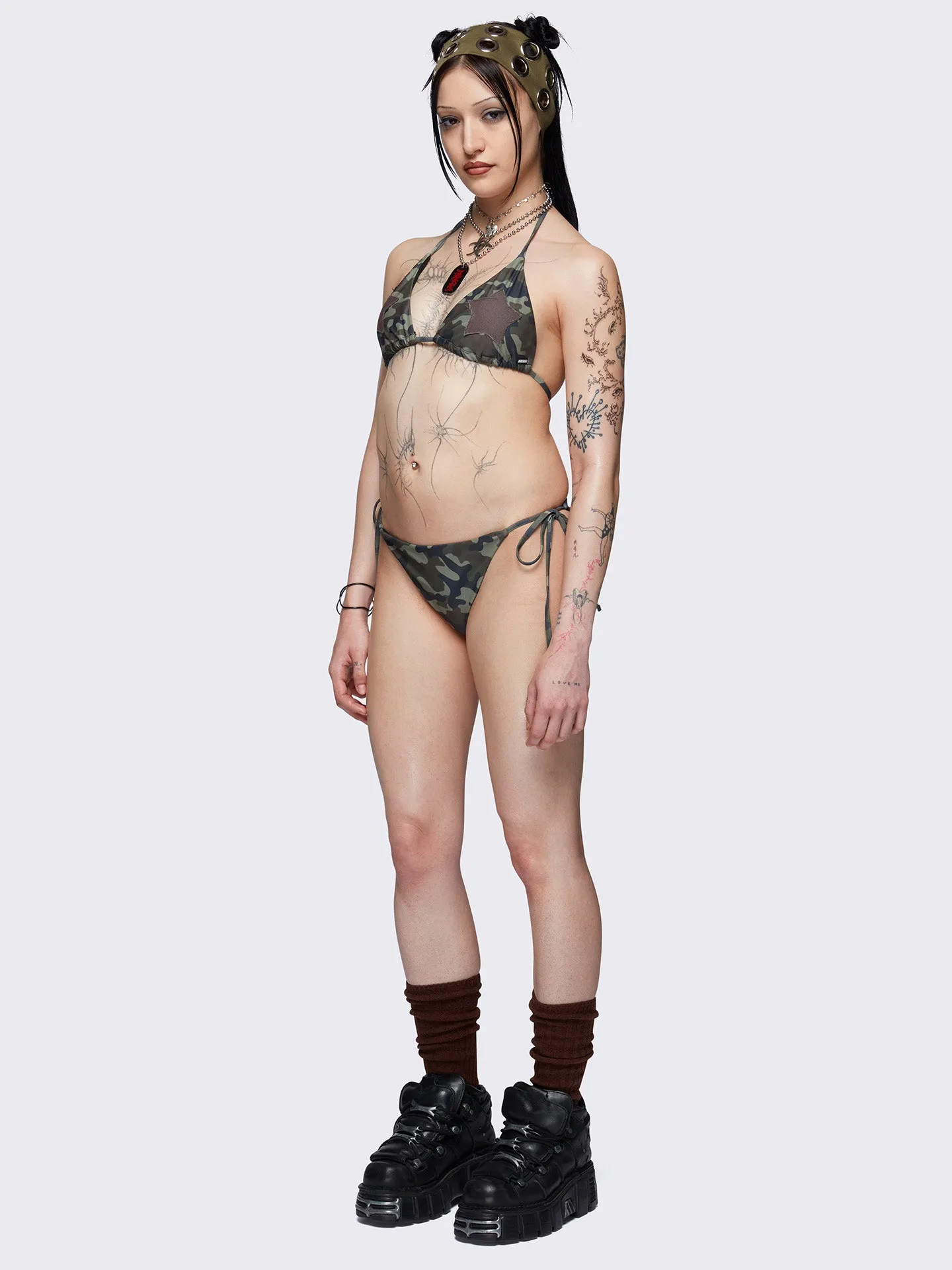 Combat Starlet Camo Tie Side Bikini Bottoms