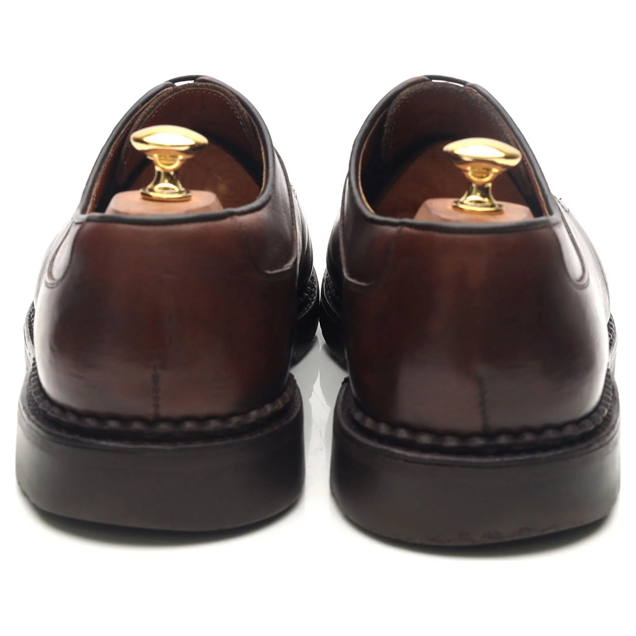 Dark Brown Leather Split Toe Derby UK 10.5