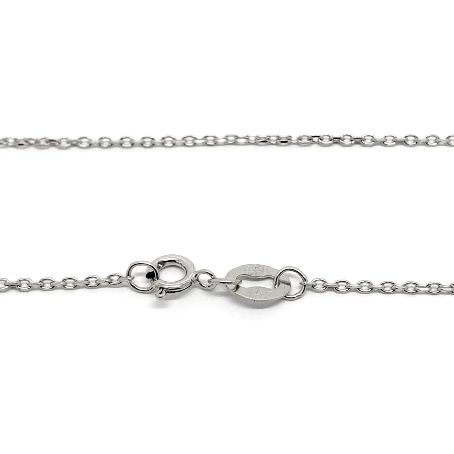 Diamond Cut Cable Chain | White