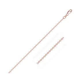 Diamond Cut Cable Link Chain in 14k Rose Gold (0.8 mm)-rx56488-20