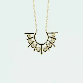 Diamond Fan Necklace