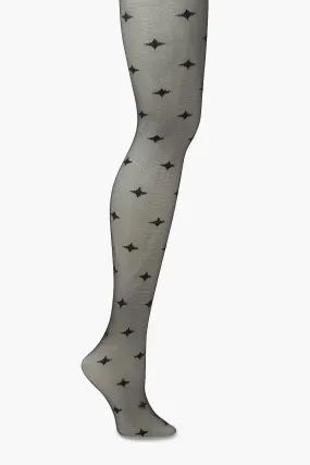 Diamond Print Tights