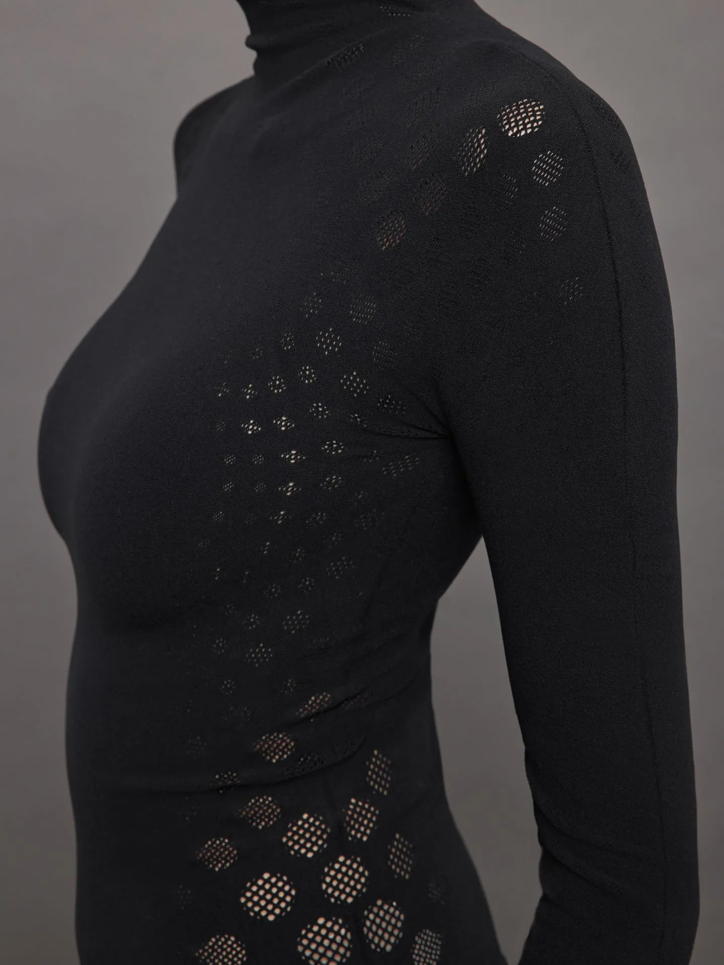 Dots Illusion Net Body - BLACK