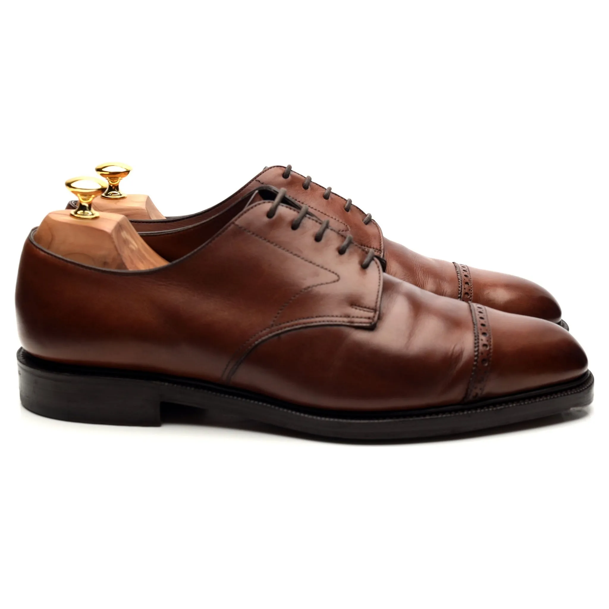 'Dundee' Dark Brown Leather Derby UK 11 F