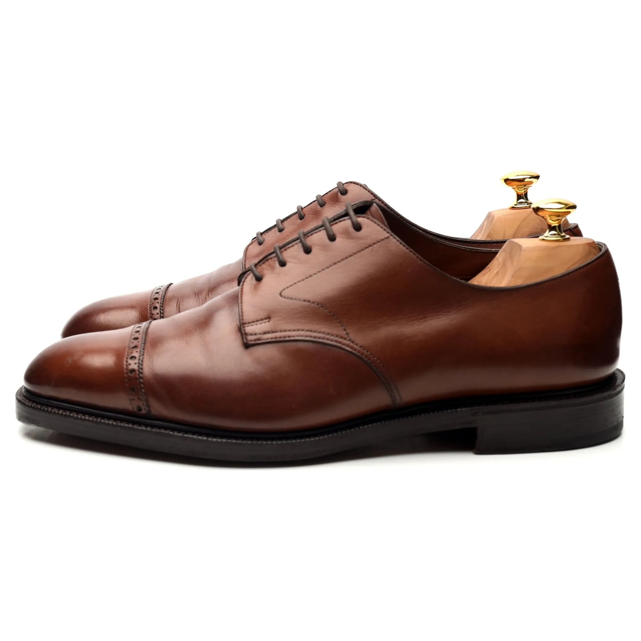 'Dundee' Dark Brown Leather Derby UK 11 F