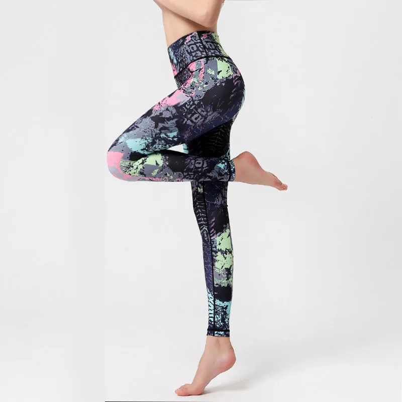 Fashion Tie Dye Leggings Women Fitness Yoga Pants Push Up Workout Sports Legging High Waist Tights Gym Ladies Clothing