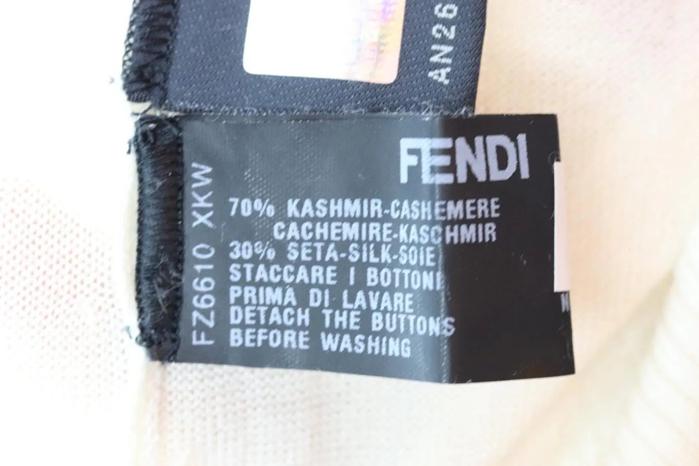 FENDI CASHMERE AND SILK BLEND TOP IT 40 UK 8