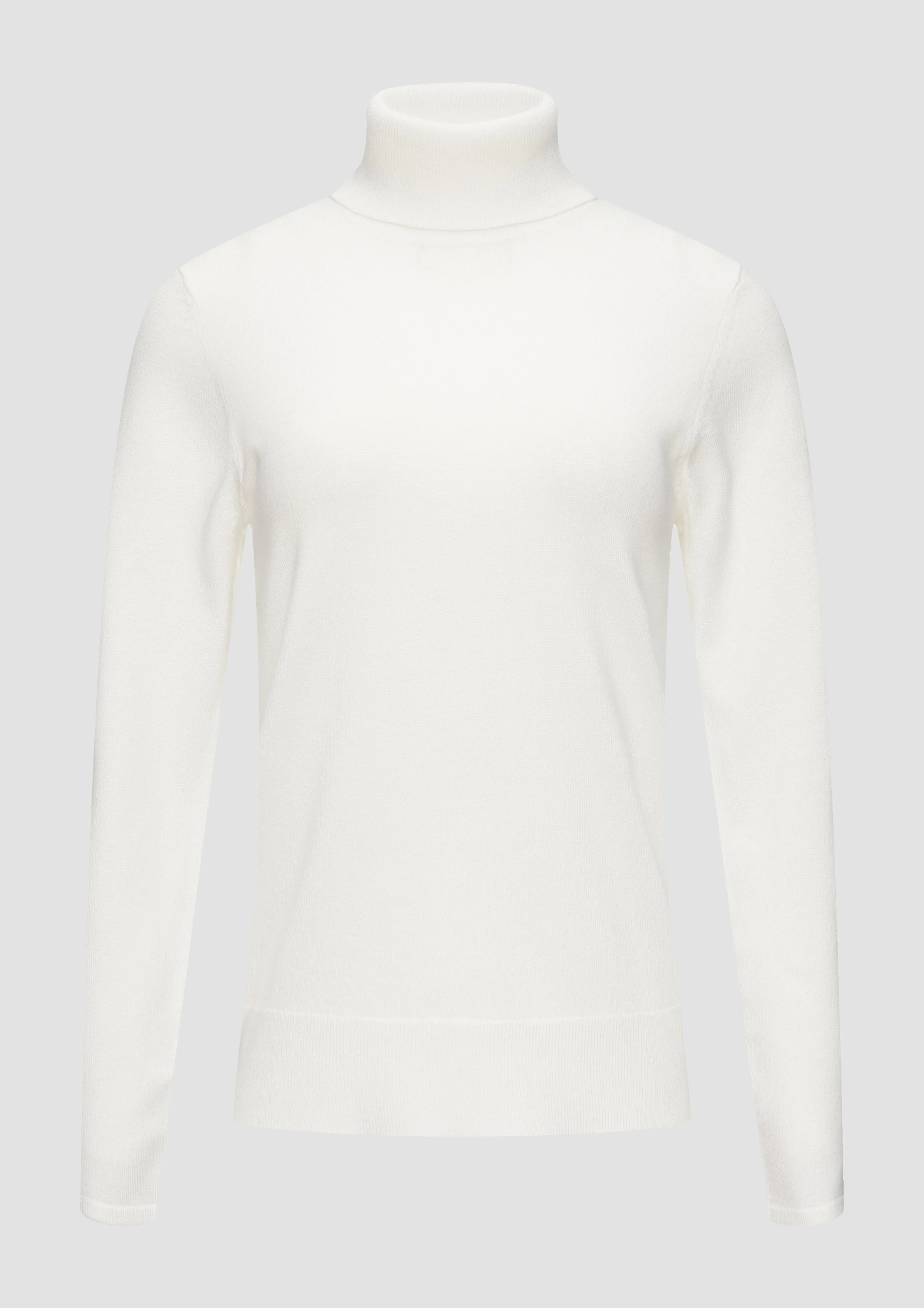 Fine polo neck jumper with openwork details