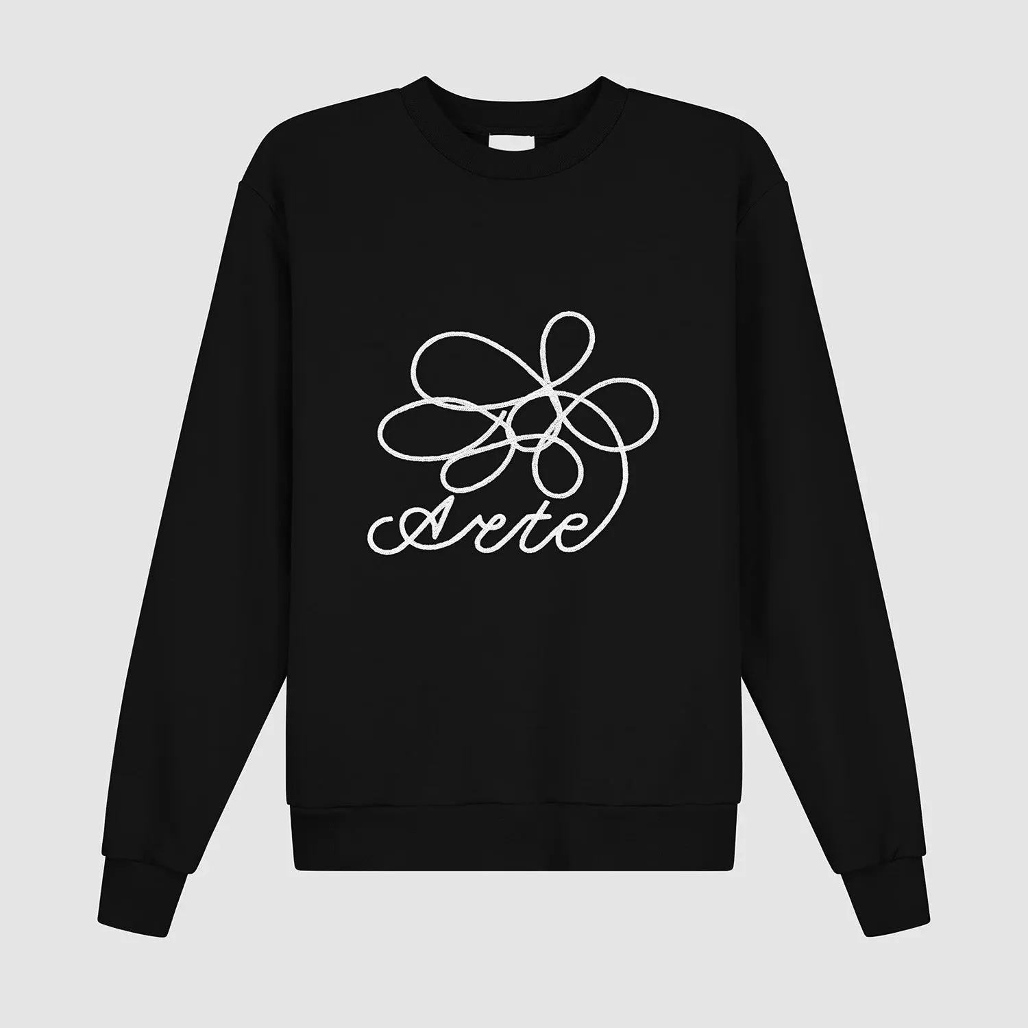 Flower Logo Crewneck - Black