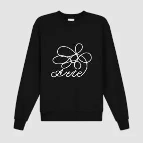 Flower Logo Crewneck - Black