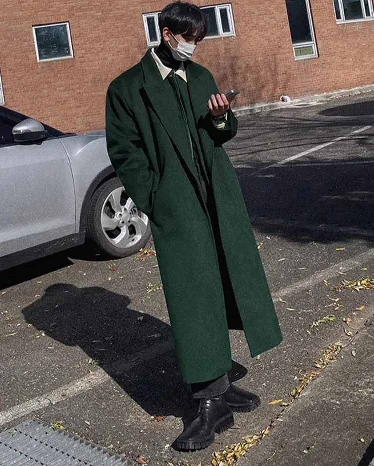 Forest Green Long Overcoat