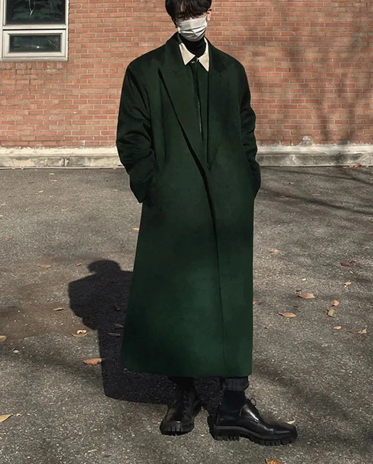 Forest Green Long Overcoat